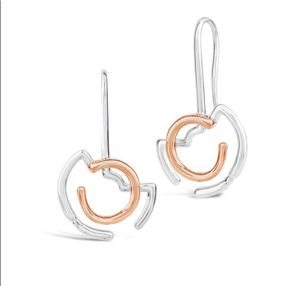 Glod Glistening Flare Earrings Sterling/18k GP